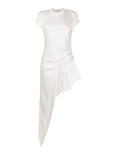 Shop Alexander Wang Asymmetric Cap Sleeve Dress In White