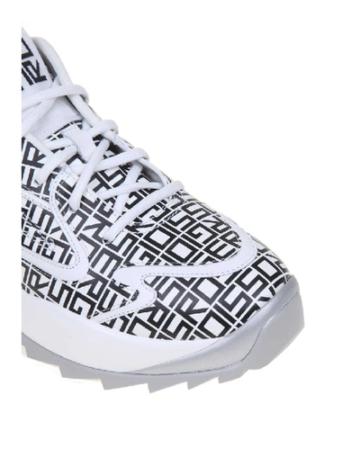 Shop Sergio Rossi Extreme Sneakers In Leather With Logo In White