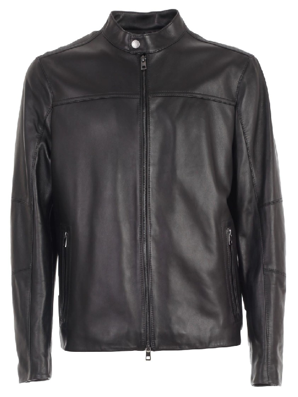 michael kors zip front leather jacket