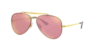 Shop Ray Ban Unisex  Rb3584n Blaze Aviator In Pink