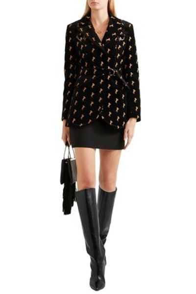 Shop Isabel Marant Lokyo Glossed-leather Knee Boots In Black
