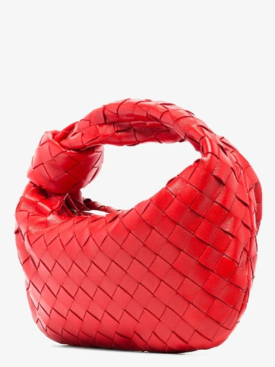 Shop Bottega Veneta Red Mini Bv Jodie Leather Bag