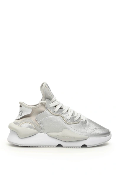 Shop Y-3 Kaiwa Sneakers In Silvermetal Ftwr White Silvermetal (silver)