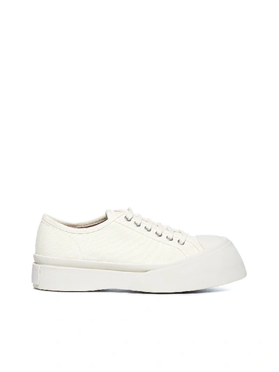 Shop Marni Sneakers In Ivory + Ivory