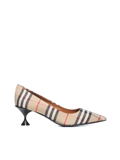 Shop Burberry Lillyton High-heeled Shoe In Archive Beige