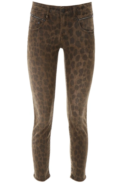 Shop R13 Leo Biker Boy Jeans In Leopard (brown)