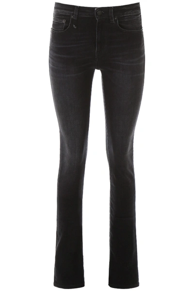 Shop R13 Alison Slim Jeans In Rayne Black (black)