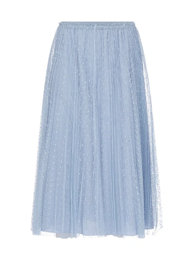 Shop Red Valentino Pleated Skirt In Nube