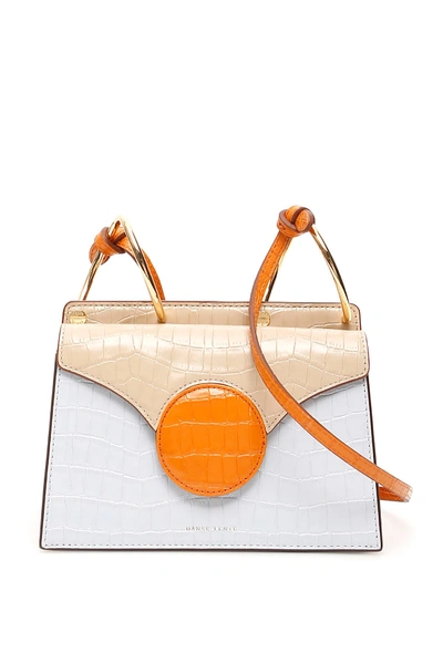 Shop Danse Lente Phoebe Mini Bag In Pale Blue Tan Croc (orange)