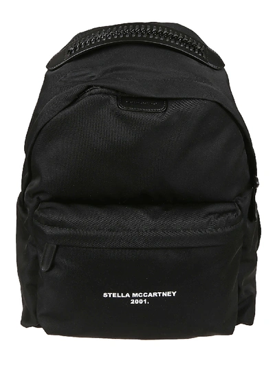 Shop Stella Mccartney Logo Print Backpack In Black