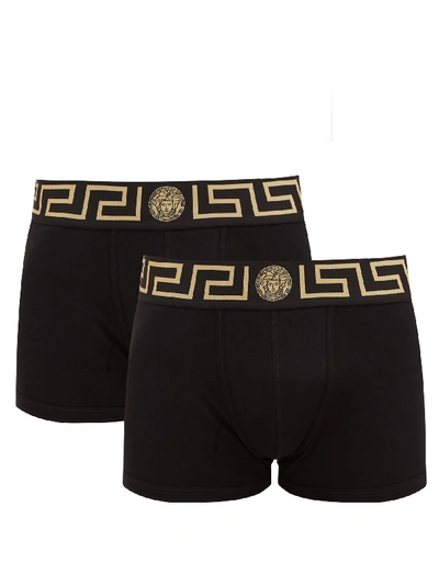 VERSACE PACK OF TWO LOGO STRETCH-COTTON BOXER BRIEFS 1315093