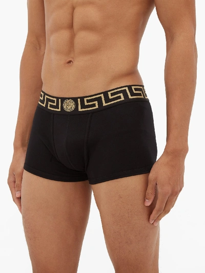 VERSACE PACK OF TWO LOGO STRETCH-COTTON BOXER BRIEFS 1315093