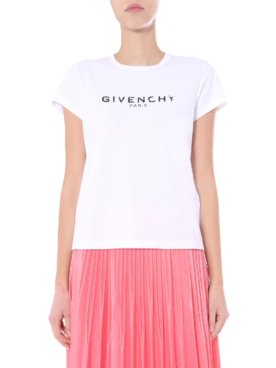 Shop Givenchy Round Neck T-shirt In White