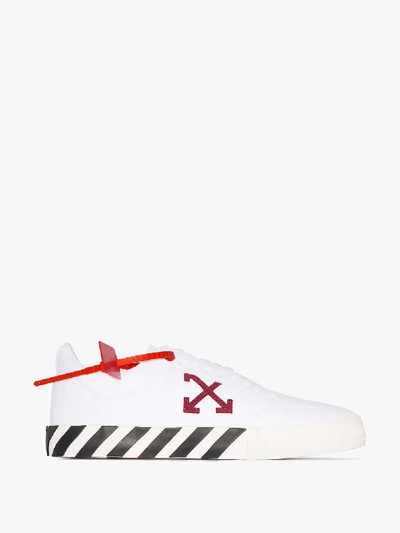 Shop Off-white White Vulcanised Striped Low Top Sneakers