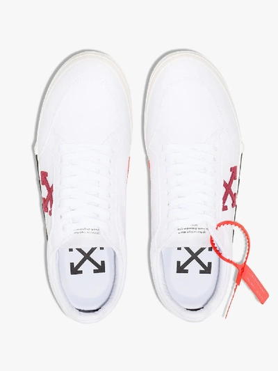 Shop Off-white White Vulcanised Striped Low Top Sneakers