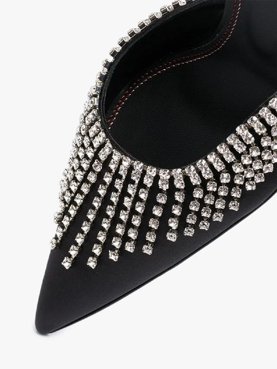 Shop Area Black 50 Chandelier Crystal Satin Mules