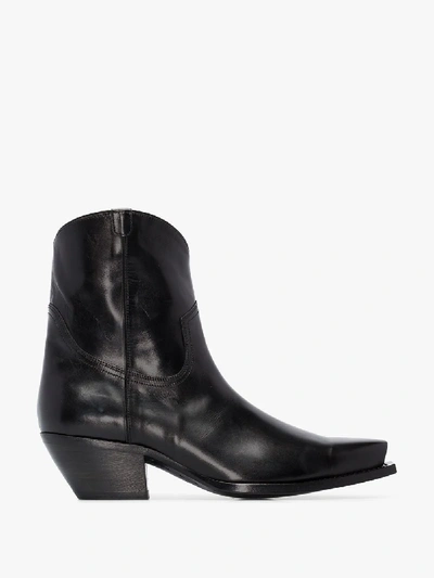 Shop R13 Black 55 Leather Cowboy Boots