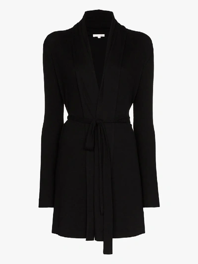 Shop Skin Natalie Wrap Robe In Black