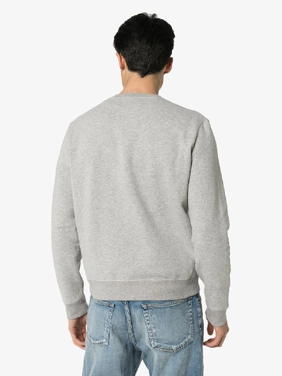 Shop Saint Laurent Malibu Cotton Sweatshirt In Grey