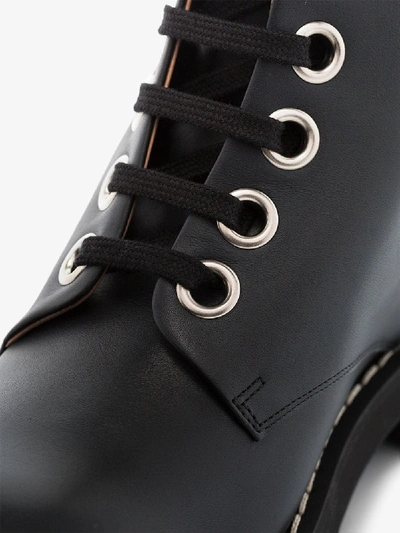 Shop Marni Black Lace-up Leather Boots