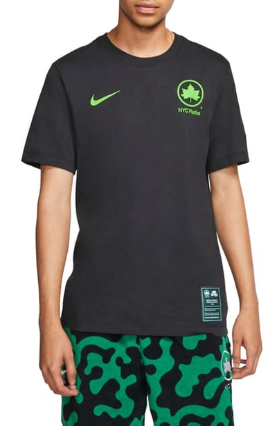 Nike Sportswear Nyc Parks T-shirt In Black/action Green | ModeSens