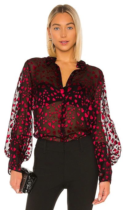 Shop Saloni Joana Blouse In Hearts