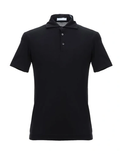 Shop Cruciani Polo Shirts In Black