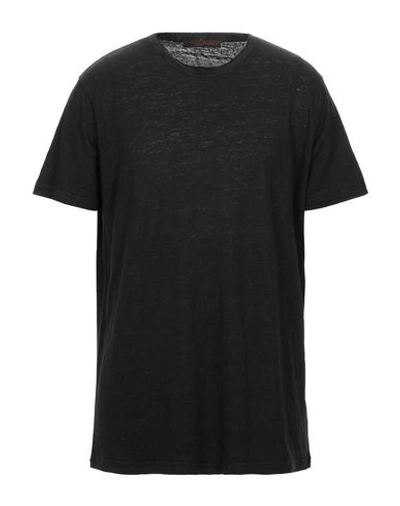 Shop Jeordie's Man T-shirt Black Size M Linen, Elastane