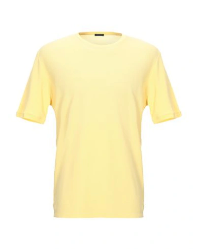 Shop Zanone T-shirt In Yellow