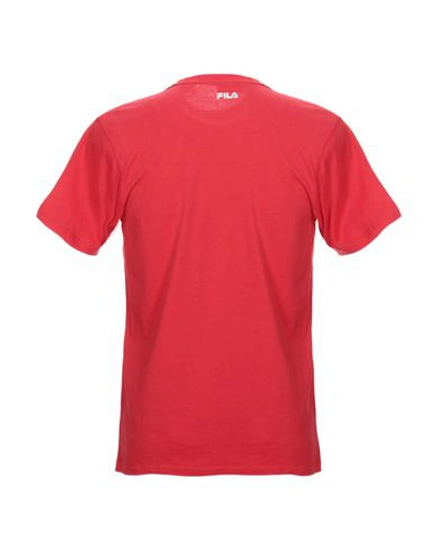 Shop Fila Man T-shirt Red Size Xs Cotton
