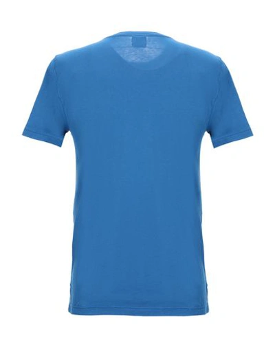 Shop Drumohr Man T-shirt Azure Size Xxl Cotton In Blue