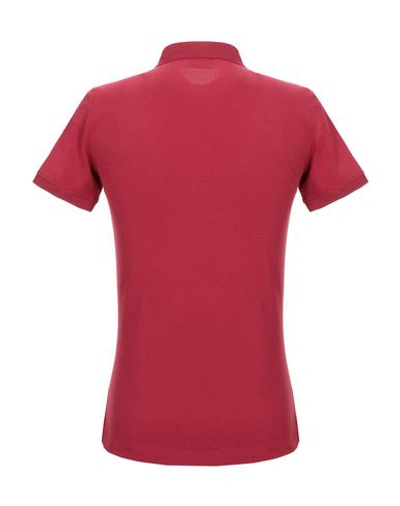 Shop Emporio Armani Man Polo Shirt Burgundy Size S Cotton, Elastane In Red