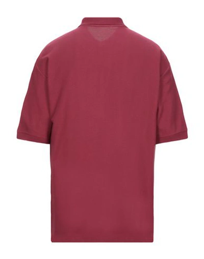 Shop Fila Polo Shirt In Maroon