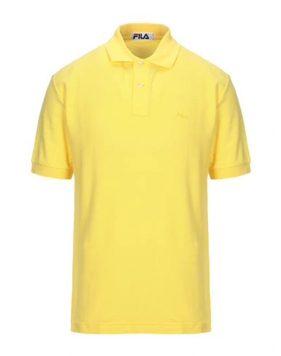 Shop Fila Polo Shirt In Yellow