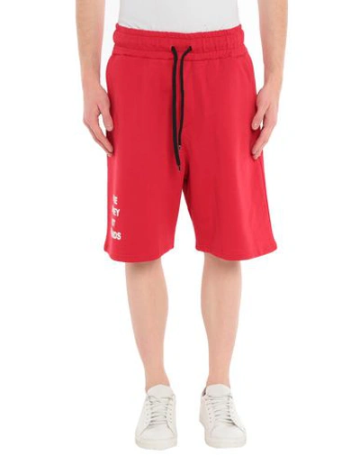 Shop Make Money Not Friends Shorts & Bermuda Shorts In Red