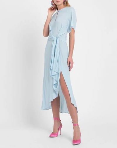 Shop 8 By Yoox Woman Maxi Dress Sky Blue Size 6 Viscose