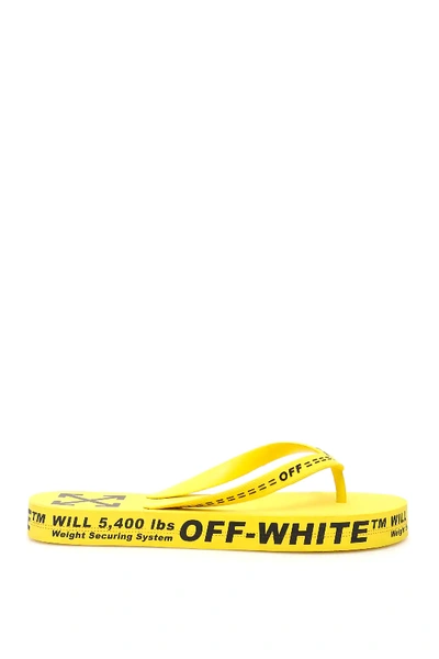 Shop Off-white Flip Flop Sandals In Yellow,black