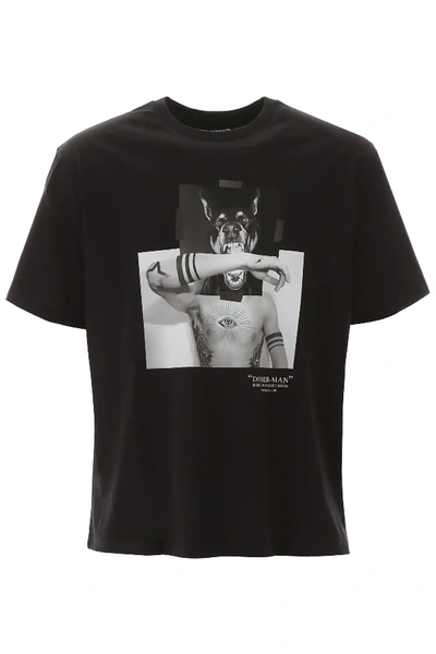 Shop Neil Barrett Dober-man T-shirt In Black