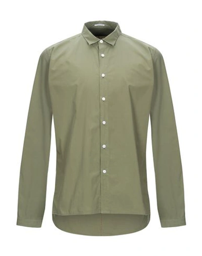 Shop Homecore Solid Color Shirt In Military Green