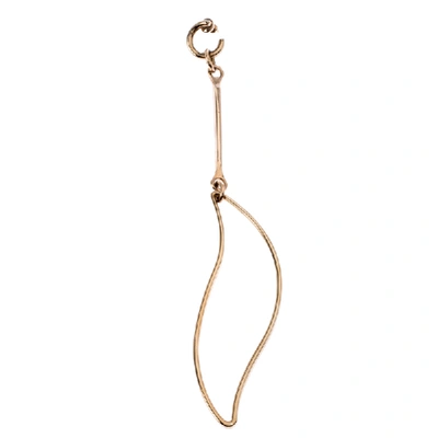 Pre-owned Dior Gold Tone Single Long Drop Earring
