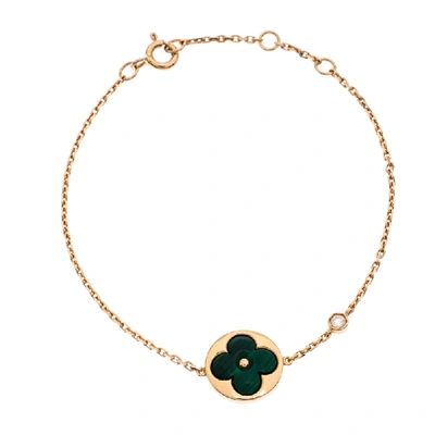 Louis Vuitton Color Blossom BB Sun Malachite Diamond 18K Rose Gold Bracelet  at 1stDibs