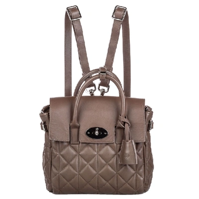 Pre-owned Mulberry Brown Quilted Leather Cara Delevigne Backpack