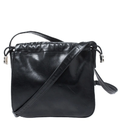 Pre-owned Bally Black Leather Drawstring Crossbody Bag