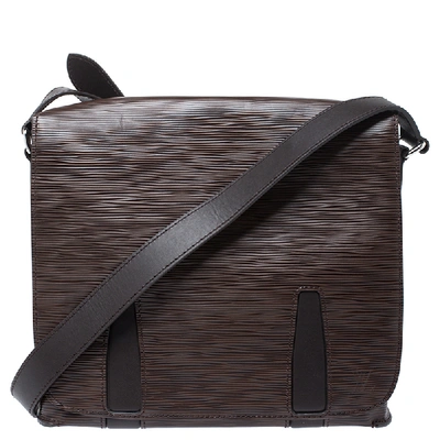 Pre-owned Louis Vuitton Brown Epi Leather Harrington Pm Bag