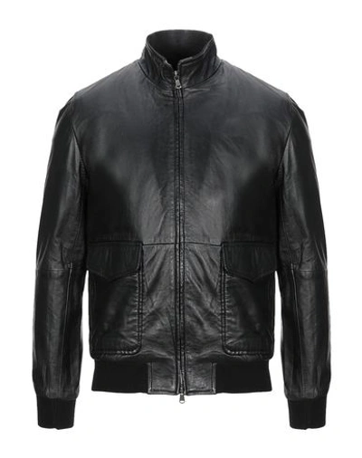 Shop Andrea D'amico Leather Jacket In Black