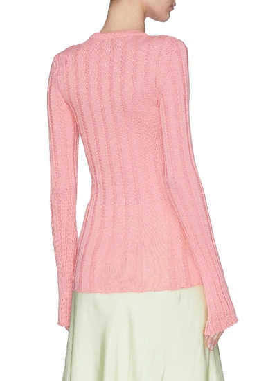 Shop Maggie Marilyn 'the Sherbet' Rib Knit Top In Pink