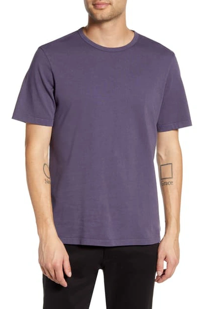 Shop Vince Solid T-shirt In Washed Shadow Plum