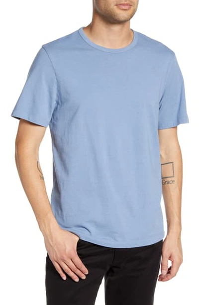 Shop Vince Solid T-shirt In Washed Infinity Blue