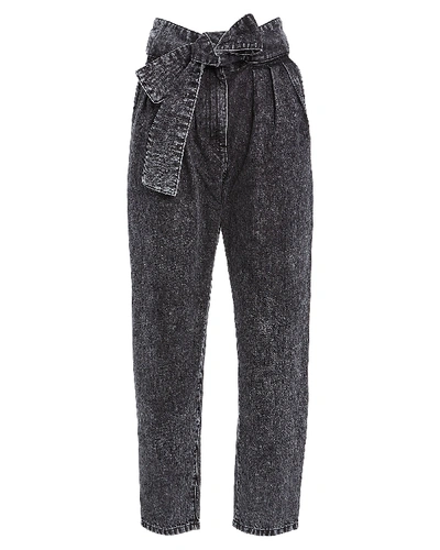 Shop Iro Repu Pleated Tie-waist Jeans In Grey