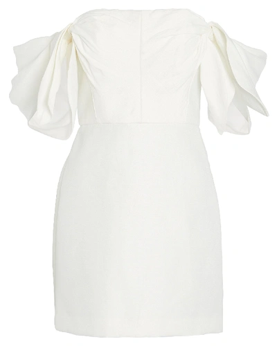 Shop Acler Selkin Off-the-shoulder Mini Dress In Ivory
